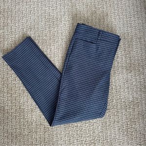 NWOT Banana Republic Sloan Blue Houndstooth Ankle Pants